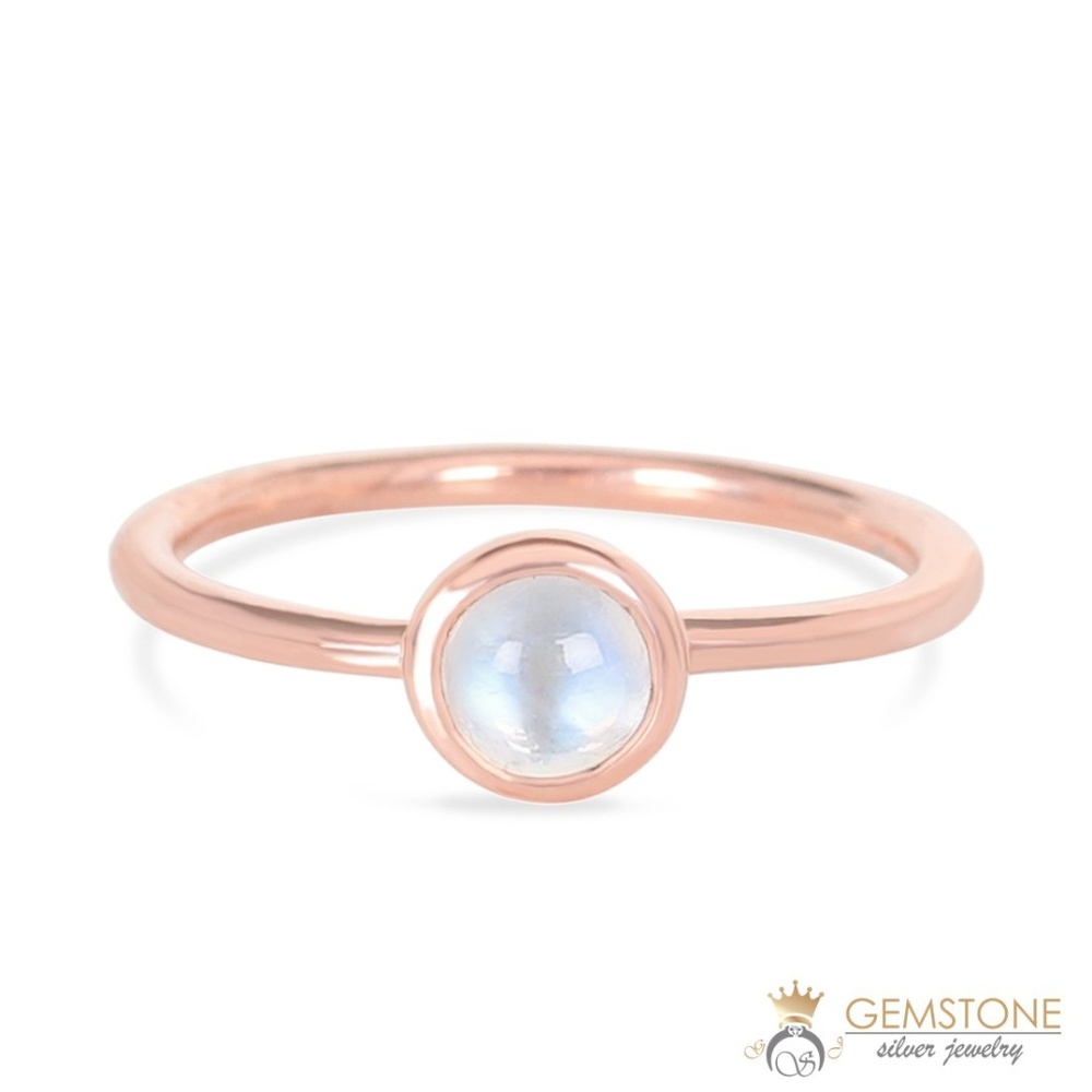 14K ROSE GOLD VERMEIL MOONSTONE RING - SOUL